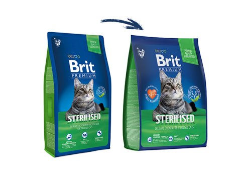 Brit Premium Sterilised Chicken / Сухой корм Брит Премиум для Стерилизованных кошек Курица