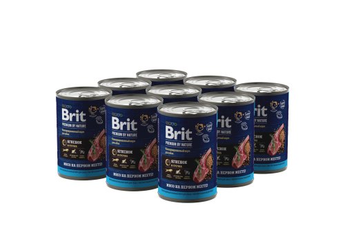 Brit Premium by Nature / Консервы Брит для собак с Чувствительным пищеварением Ягненок с гречкой (цена за упаковку)