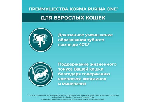 PURINA ONE ADULT / Сухой корм Пурина УАН для взрослых кошек с курицей