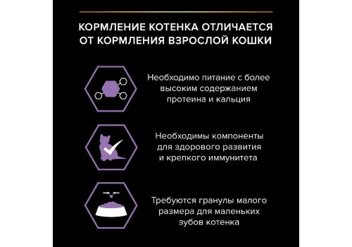 PRO PLAN KITTEN / Влажный корм Паучи ПРО ПЛАН для Котят Ассорти вкусов Говядина в соусе Индейка в соусе Курица в желе (цена за упаковку)