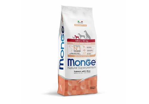 Monge Puppy and Junior Speciality Line Monoprotein Mini Salmon rice / Сухой корм Монж для Щенков Мелких пород Лосось с рисом