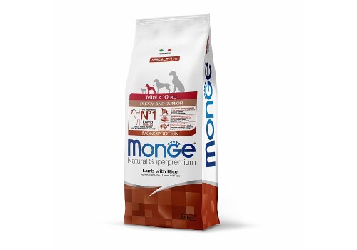 Monge Puppy and Junior Speciality Line Monoprotein Mini Lamb rice / Сухой корм Монж для Щенков Мелких пород Ягненок с рисом