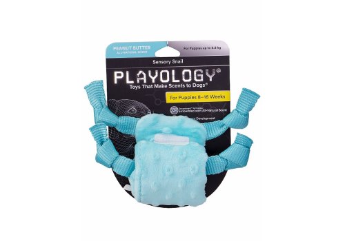 Playology Puppy Sensory Snail / Игрушка Плэйолоджи для Щенков сенсорная плюшевая улитка с ароматом арахиса