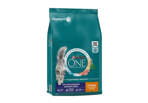 PURINA ONE STERILISED / Сухой корм Пурина УАН для взрослых стерилизованных кошек с курицей