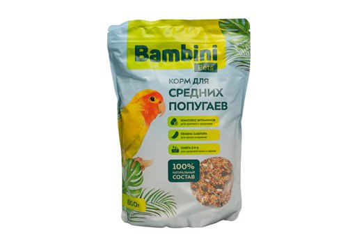 Bambini Pets / Корм Бамбини Петс для средних попугаев