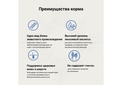 Craftia Galena Dog Hypoallergenic Derm Care / Ветеринарный сухой корм Крафтия для собак при Пищевой аллергии и Заболеваниях Кожи