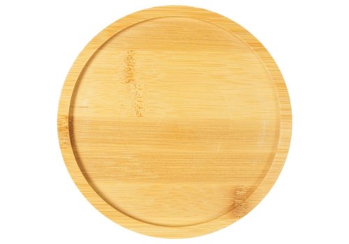 Mr.Kranch Bamboo / Миска Мистер Кранч Керамическая Пончик розовая на бамбуковой подставке