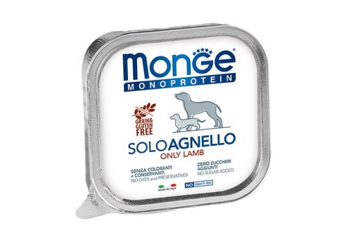 Monge Dog Monoproteico Solo Lamb / Влажный корм Паштет Монж Монопротеиновый для взрослых собак Ягнёнок (цена за упаковку)