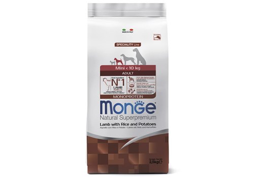 Monge Dog Monoprotein Speciality Adult Mini Lamb & Rice / Сухой корм Монж для взрослых собак Мелких пород Ягненок с рисом и картофелем