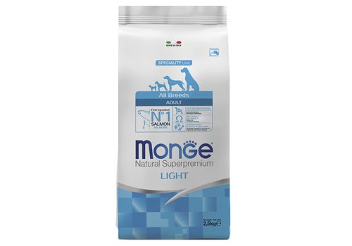Monge Dog Speciality Light Salmon & Rice / Сухой корм Монж Спешиалити для собак всех пород Низкокалорийный Лосось с рисом