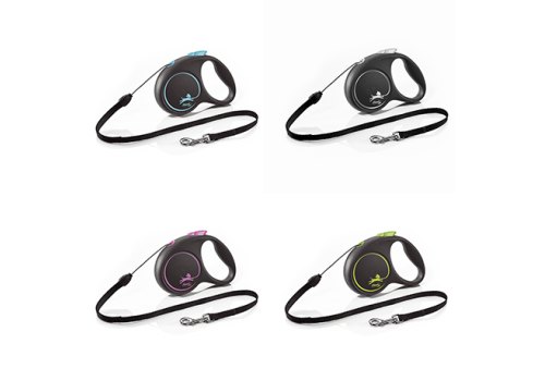 flexi Black Design S cord 5 m, for dogs up to 12 kg / Рулетка флекси для собак весом до 12 кг, трос 5 м