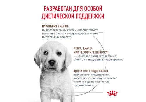 Royal Canin Gastrointestinal Puppy / Ветеринарный сухой корм Роял Канин Гастро Интестинал для Щенков при нарушении Пищеварения