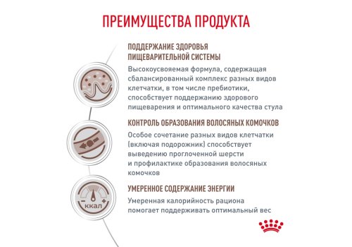 Royal Canin Gastrointestinal Hairball / Ветеринарный сухой корм Роял Канин Гастро Интестинал Хэйрбол для кошек Нарушения пищеварения Вывод волосяных комочков