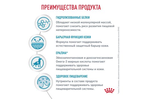 Royal Canin Hypoallergenic DR21 / Ветеринарный сухой корм Роял Канин Гипоаллергенный для собак с Пищевой аллергей и непереносимостью