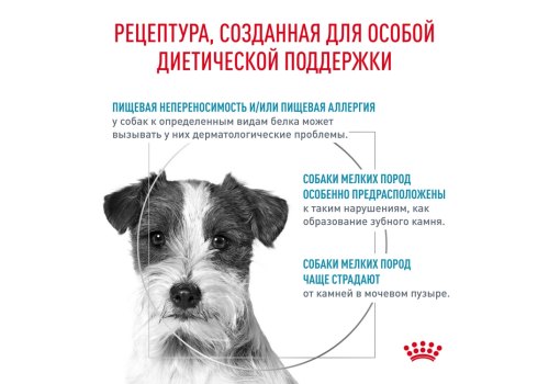 Royal Canin Hypoallergenic Small Dog HSD24 / Ветеринарный сухой корм Роял Канин Гипоаллергенный для собак Мелких пород с Пищевой аллергией и непереносимостью