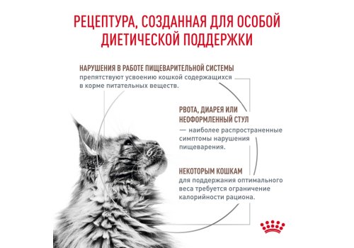 Royal Canin Gastrointestinal Moderate Calorie / Ветеринарный влажный корм (Консервы-Паучи) Роял Канин Гастро Интестинал Модерэйт Калори для кошек при расстройствах пищеварения (цена за упаковку)
