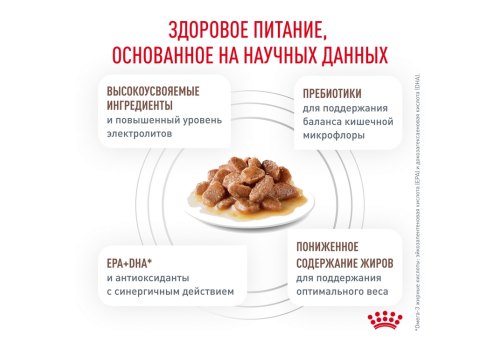 Royal Canin Gastrointestinal Moderate Calorie / Ветеринарный влажный корм (Консервы-Паучи) Роял Канин Гастро Интестинал Модерэйт Калори для кошек при расстройствах пищеварения (цена за упаковку)