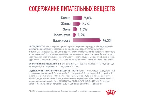 Royal Canin Renal with Fish / Ветеринарный влажный корм (Консервы-Паучи) Роял Канин Ренал для кошек для поддержания функции почек с Рыбой (цена за упаковку)