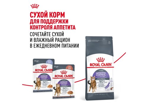 Royal Canin Appetite Control Care Sauce / Влажный корм (Консервы-Паучи) Роял Канин Аппетайт Контрол Кэа для взрослых кошек Контроль аппетита в Соусе (цена за упаковку)