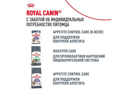 Royal Canin Appetite Control Care Sauce / Влажный корм (Консервы-Паучи) Роял Канин Аппетайт Контрол Кэа для взрослых кошек Контроль аппетита в Соусе (цена за упаковку)