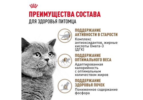 Royal Canin Sterilised 12+ / Сухой корм Роял Канин Стерилайзд для Пожилых кастрированных котов и Стерилизованных кошек старше 12 лет