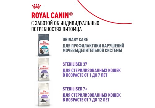 Royal Canin Sterilised 12+ / Сухой корм Роял Канин Стерилайзд для Пожилых кастрированных котов и Стерилизованных кошек старше 12 лет