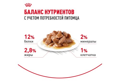 Royal Canin Instinctive / Влажный корм (Консервы-Паучи) Роял Канин Инстинктив для Взрослых кошек старше 1 года в Соусе (цена за упаковку)
