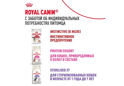 Royal Canin Instinctive / Влажный корм (Консервы-Паучи) Роял Канин Инстинктив для Взрослых кошек старше 1 года в Соусе (цена за упаковку)