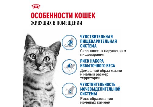 Royal Canin Indoor / Влажный корм (Консервы-Паучи) Роял Канин Индор для Стерилизованных кошек Живущих в помещении в Соусе (цена за упаковку)
