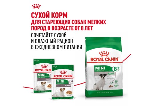 Royal Canin Mini Ageing 12+ / Влажный корм (Паучи) Роял Канин Мини Эйджинг для Пожилых собак Мелких пород весом до 10 кг старше 12 лет (Цена за упаковку)