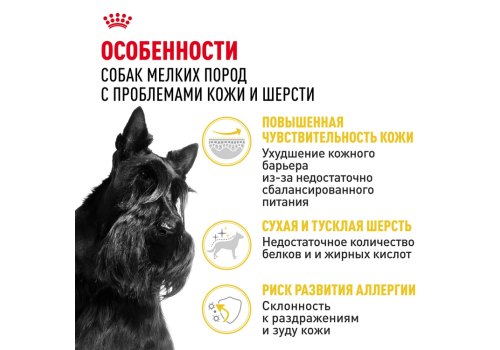 Royal Canin Mini Dermacomfort / Сухой корм Роял Канин Мини Дермакомфорт для собак Мелких пород с Кожным раздражением и зудом