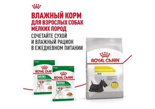 Royal Canin Mini Dermacomfort / Сухой корм Роял Канин Мини Дермакомфорт для собак Мелких пород с Кожным раздражением и зудом