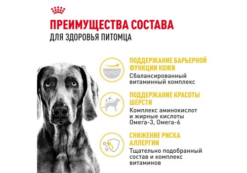 Royal Canin Maxi Dermacomfort / Сухой корм Роял Канин Макси Дермакомфорт для собак Крупных пород с Кожным раздражением и зудом
