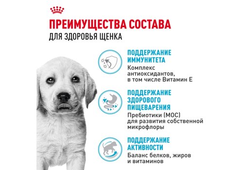 Royal Canin Breed dog Labrador Retriever Puppy / Сухой корм Роял Канин для Щенков породы Лабрадор в возрасте до 15 месяцев
