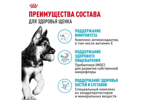 Royal Canin Breed dog German Shepherd Puppy / Сухой корм Роял Канин для Щенков породы Немецкая Овчарка в возрасте до 15 месяцев