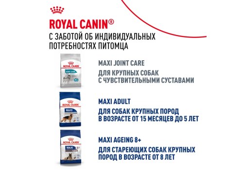 Royal Canin Maxi Adult 5+ / Сухой корм Роял Канин Макси Эдалт 5+ для взрослых собак Крупных пород в возрасте от 5 до 8 лет