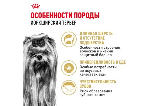 Royal Canin Breed dog Yorkshire Terrier Adult / Сухой корм Роял Канин для взрослых собак породы Йоркширский Терьер старше 10 месяцев