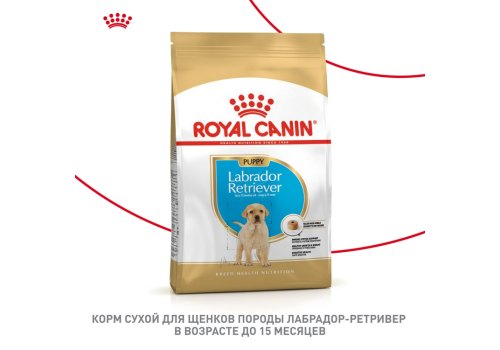 Royal Canin Breed dog Labrador Retriever Puppy / Сухой корм Роял Канин для Щенков породы Лабрадор в возрасте до 15 месяцев