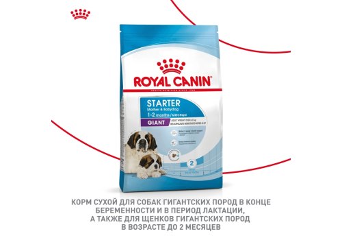 Royal Canin Giant Starter / Сухой корм Роял Канин Джайнт Стартер для Щенков Гигантских пород в возрасте до 2 месяцев