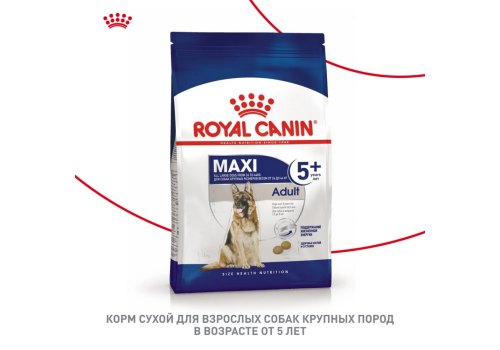 Royal Canin Maxi Adult 5+ / Сухой корм Роял Канин Макси Эдалт 5+ для взрослых собак Крупных пород в возрасте от 5 до 8 лет
