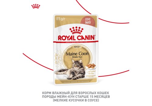 Royal Canin Breed cat Maine Coon / Влажный корм (Консервы-Паучи) Роял Канин для кошек породы Мэйн Кун