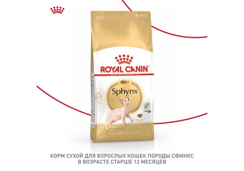 Royal Canin Breed cat Sphynx / Сухой корм Роял Канин для взрослых кошек породы Сфинкс страше 1 года