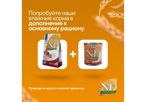 Farmina N&D Ancestral Grain Puppy Starter Chicken & Pomegranate / Сухой Низкозерновой корм Фармина для Новорожденных Щенков с момента отъема от матери Курица и Гранат