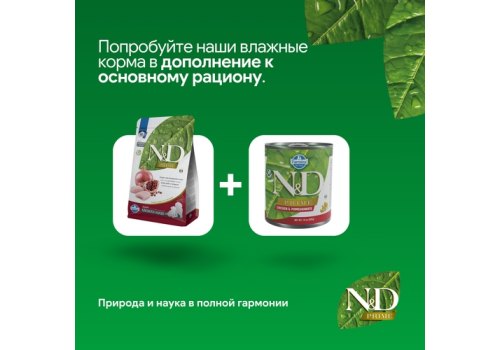 Farmina N&D Prime Line Puppy Medium & Maxi Chicken & Pomegranate Grain free / Сухой Беззерновой корм Фармина для Щенков Средних и Крупных пород Курица с Гранатом