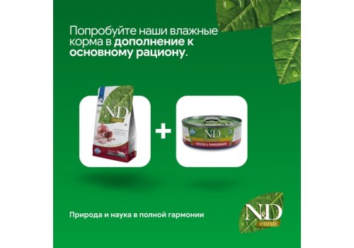 Farmina N&D Prime Line Adult Chicken & Pomegranate / Сухой Беззерновой корм Фармина для взрослых кошек Курица с Гранатом