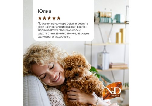 Farmina N&D GF Brown Lamb Spirulina & Carrot Adult Mini / Сухой корм Фармина для взрослых собак Мелких пород Ягненок и морковь