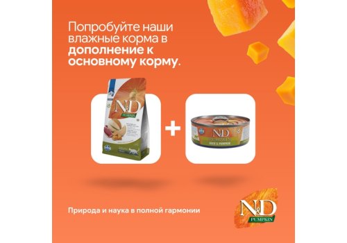Farmina N&D Pumpkin Line Adult Pumpkin Duck Grain free / Сухой Беззерновой корм Фармина для взрослых кошек Утка с Тыквой