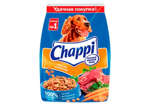 Chappi / Сухой корм Чаппи для собак Сытный мясной обед Мясное изобилие