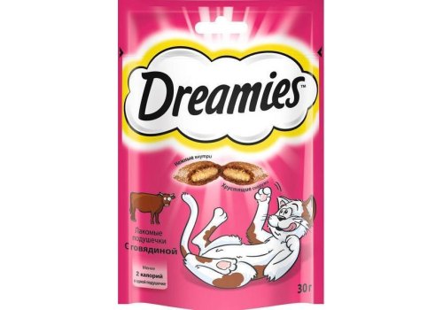 Dreamies / Лакомство Дримис для кошек Подушечки с Говядиной