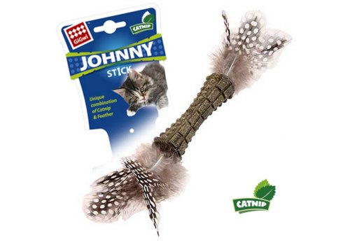 GiGwi Cat Johnny Stick / Игрушка Гигви для кошек Прессованная кошачья мята и Перья